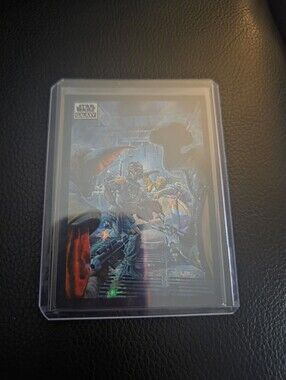 Topps Chrome Star Wars Galaxy Boba Fett Ambushed Refractor #54/150 Trading Card
